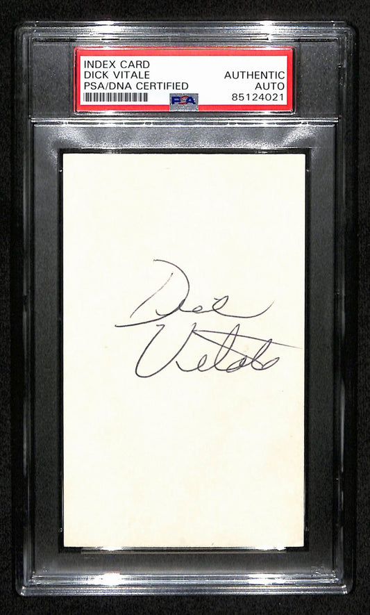 Dick Vitale Signed 3x5 Index Card Basketball Sportscaster PSA/DNA 185468
