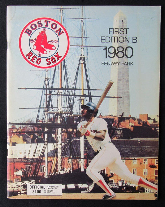 1980 Boston Red Sox vs. California Angels Baseball Game Program/Scorebook