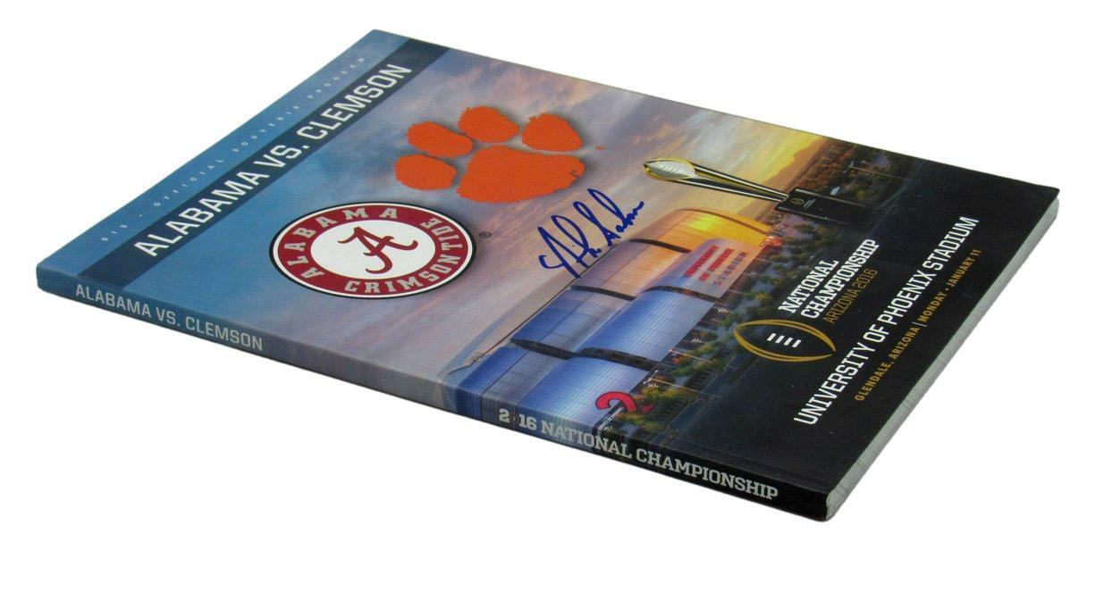 Nick Saban Alabama Signed/Auto 2016 National Championship Program Beckett 167421