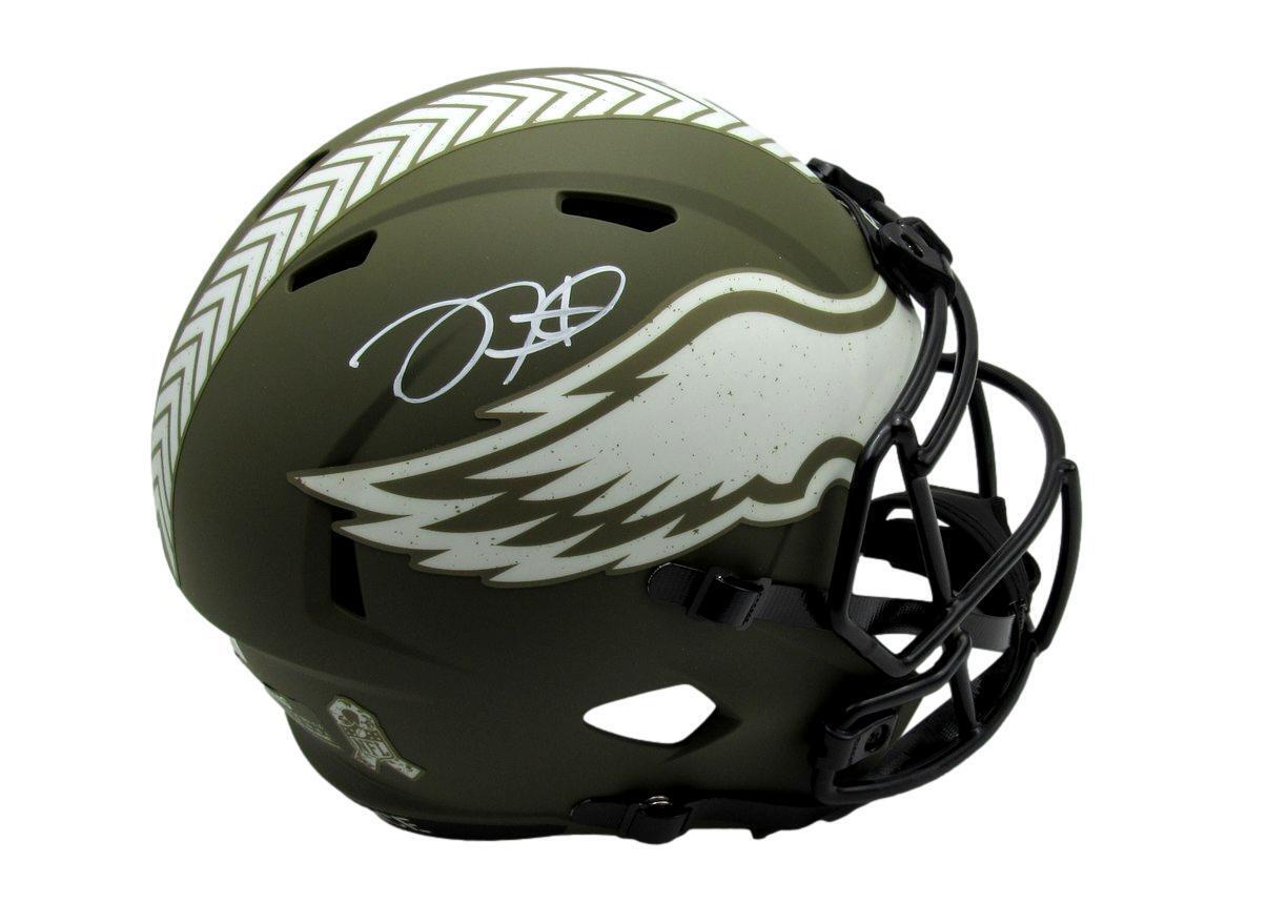 Jalen Hurts Signed Full Size Salute To Service Replica Football Helmet Beckett