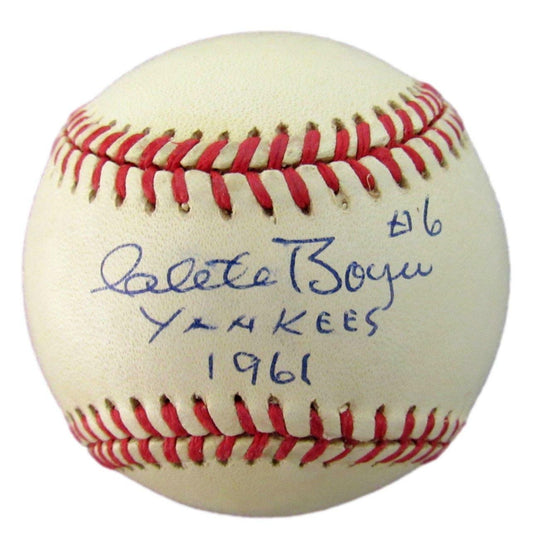 Clete Boyer Yankees Signed/Inscribed Rawlings OAL Baseball PSA/DNA 162081