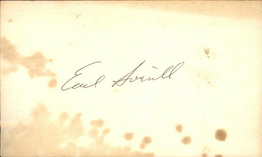 Earl Averill HOF Detroit Tigers d.1983 Signed/Autographed 3x5 Index Card 162571