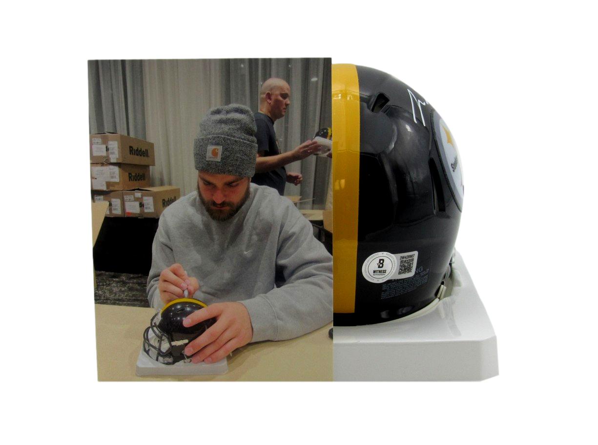 Pat Freiermuth Signed/Autographed Black Mini Helmet Steelers Beckett 192175