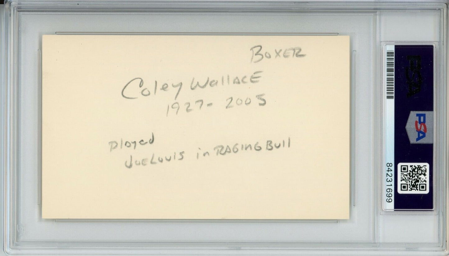 Coley Wallace Boxer/Actor Signed/Auto 3x5 Index Card d. 2005 PSA/DNA 153574