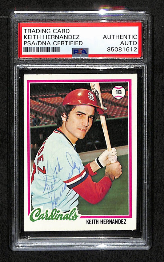 Keith Hernandez Signed 1978 Topps Card #143 St. Louis Cardinals PSA/DNA 184568