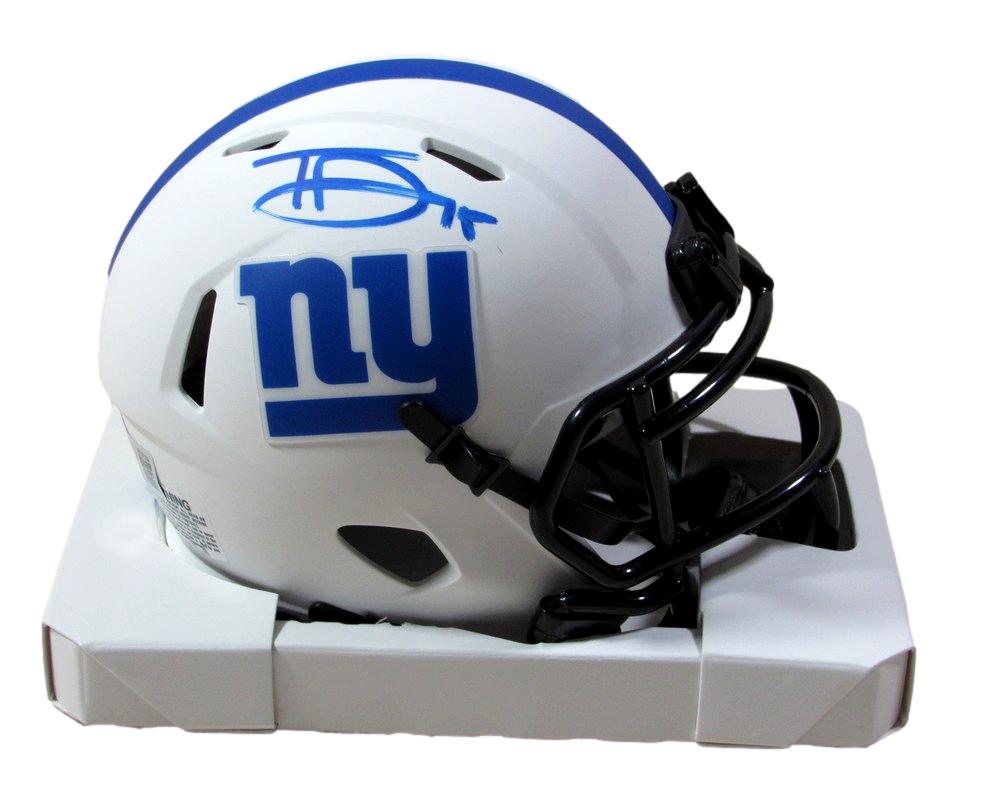 Tommy DeVito Autographed/signed Lunar Mini Helmet Giants Beckett 184872