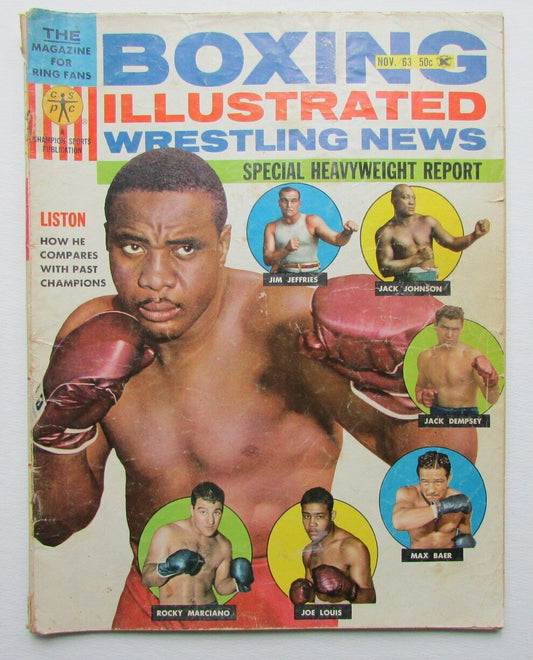 November 1963 Boxing Illustrated Magazine Sonny Liston 167875