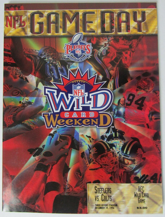 1996 AFC Wild Card Playoff Gameday Program 12/29/96 Steelers vs. Colts  145870