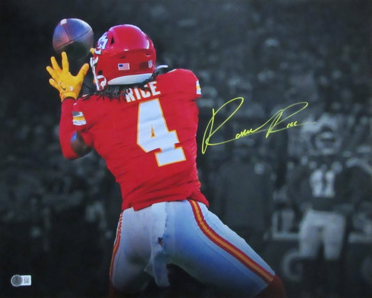 Rashee Rice Autographed 16x20 Photo Kansas City Chiefs Beckett 186101