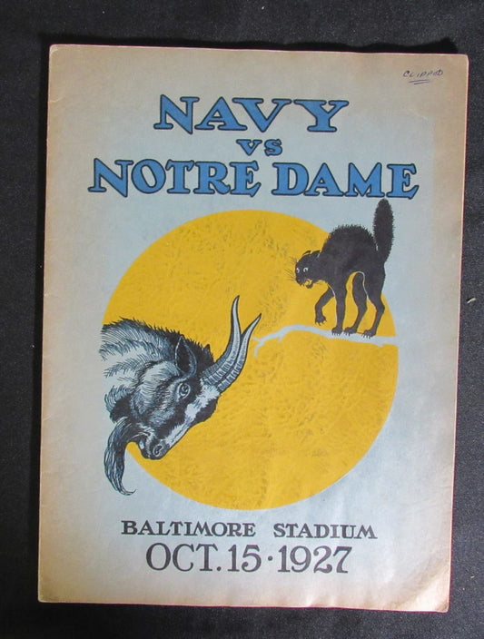 10/15/1927 Navy vs. Notre Dame College Program 185836