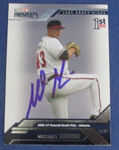 Mike Minor Braves Autographed/Signed 2009 Tristar Prospects + Baseball Card #7