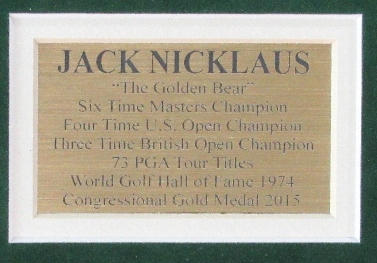 Jack Nicklaus Signed/Auto Trading Card with Photo Collage Framed PSA/DNA 192641