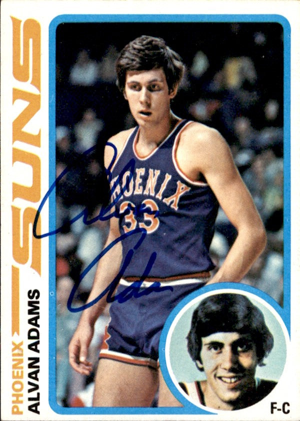 Alvan Adams Autographed 1978-79 TOPPS Basketball Card #77 Suns 182996