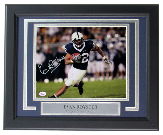 Evan Royster PSU Signed/Autographed 8x10 Photo Framed Best Authentics 149033