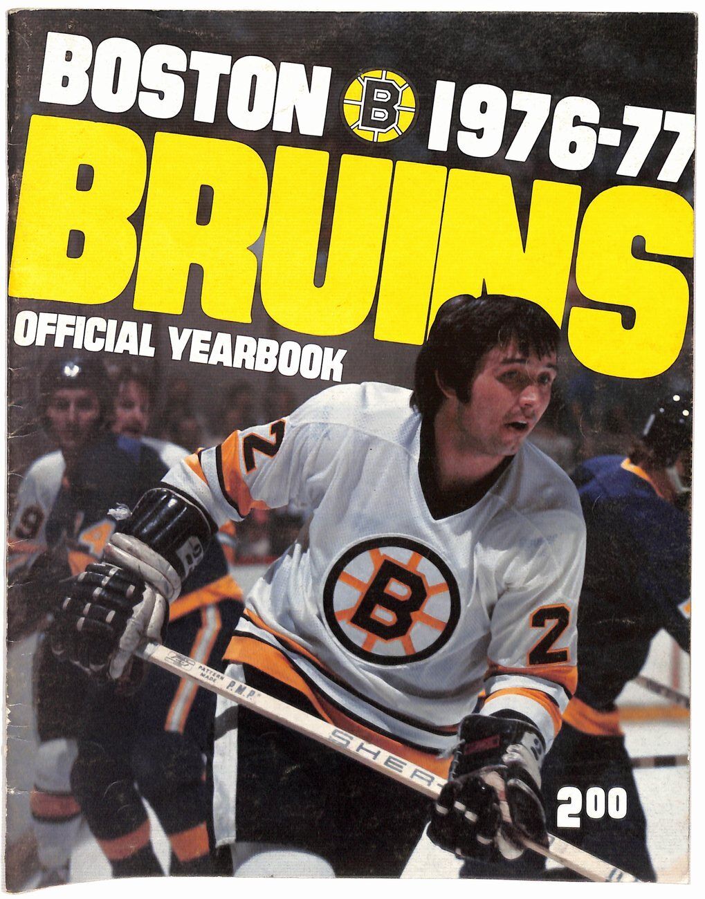 1976-77 Boston Bruins Official Hockey Yearbook Brad Park Cover 181718