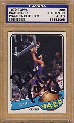 1979 Topps RICH KELLEY Jazz #86 Signed Card PSA/DNA