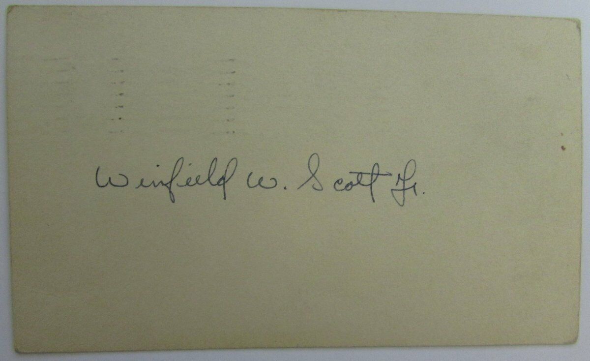 Winfield W. Scott Army Cadets/Lt. General Signed  1948 GPC Postcard 144825