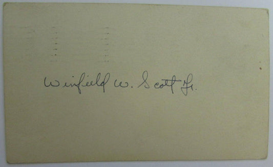 Winfield W. Scott Army Cadets/Lt. General Signed  1948 GPC Postcard 144825