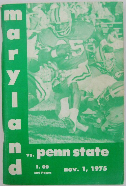 1975 Maryland vs. Penn State Nittany Lions Football Program 138493