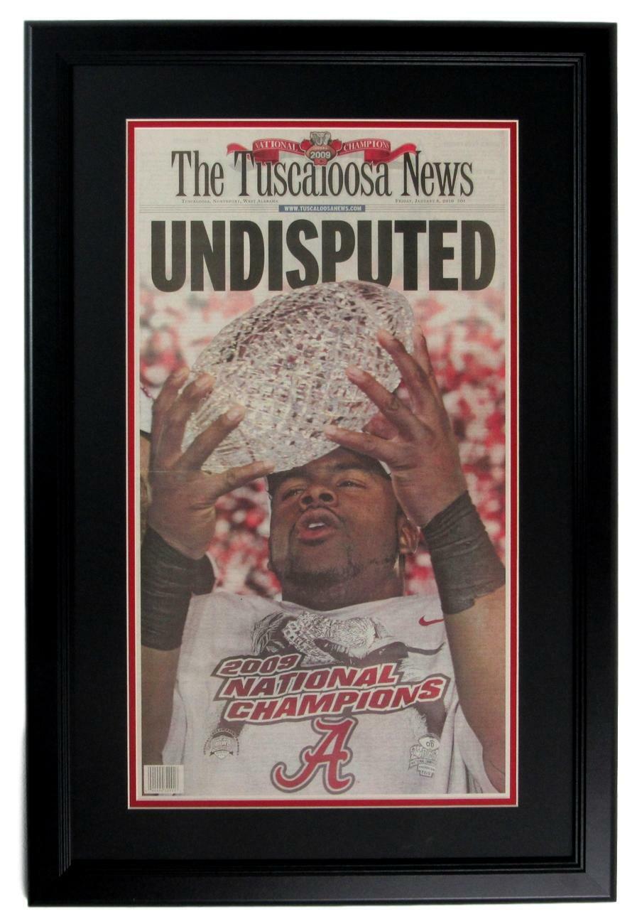 Tuscaloosa News 2009 National Champs Alabama Crimson Tide Newspaper Framed152276