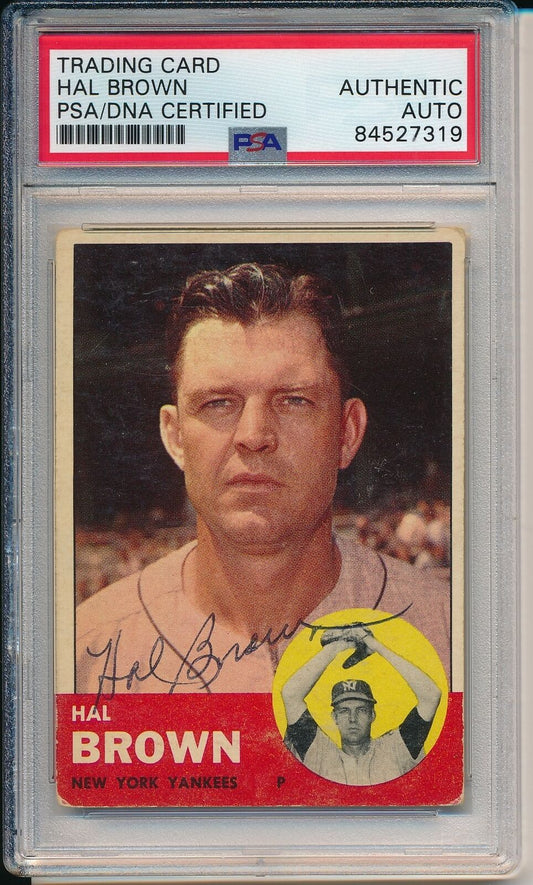 Hal Brown Yankees Signed/Autographed 1963 TOPPS Card #289 PSA/DNA 166524