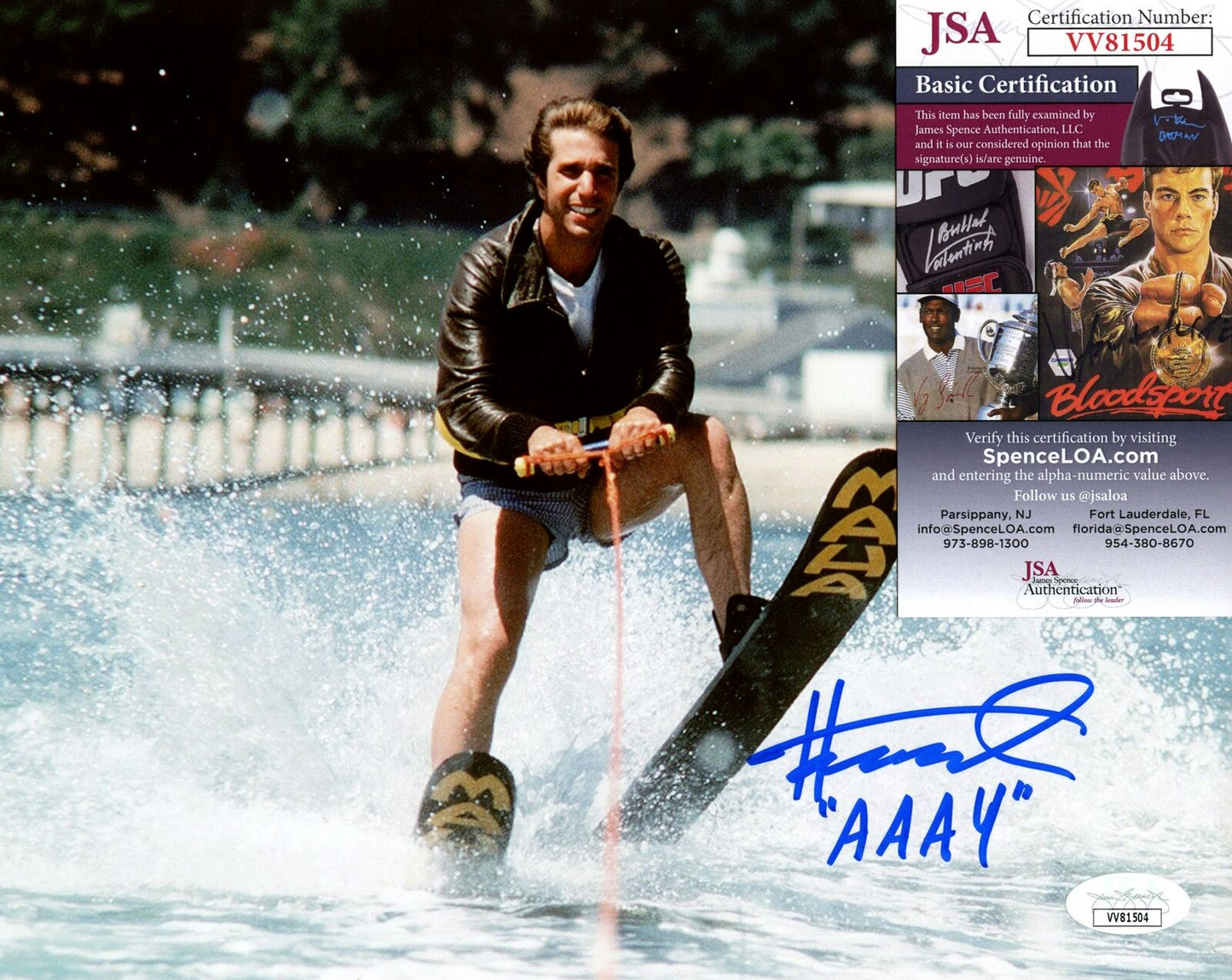 Henry Winkler "Happy Days" Signed/Inscribed "AAAY" 8x10 Photo JSA 166191