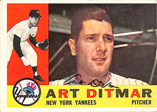 1960 TOPPS #430 Art Ditmar New York Yankees Signed/Auto Card 191002