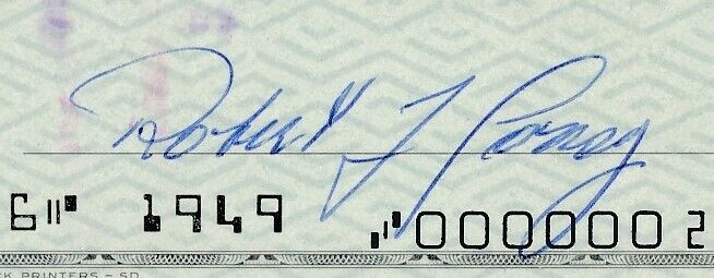 Bob Cousy HOF Boston Celtics Signed/Autographed 1978 Bank Check JSA 165563