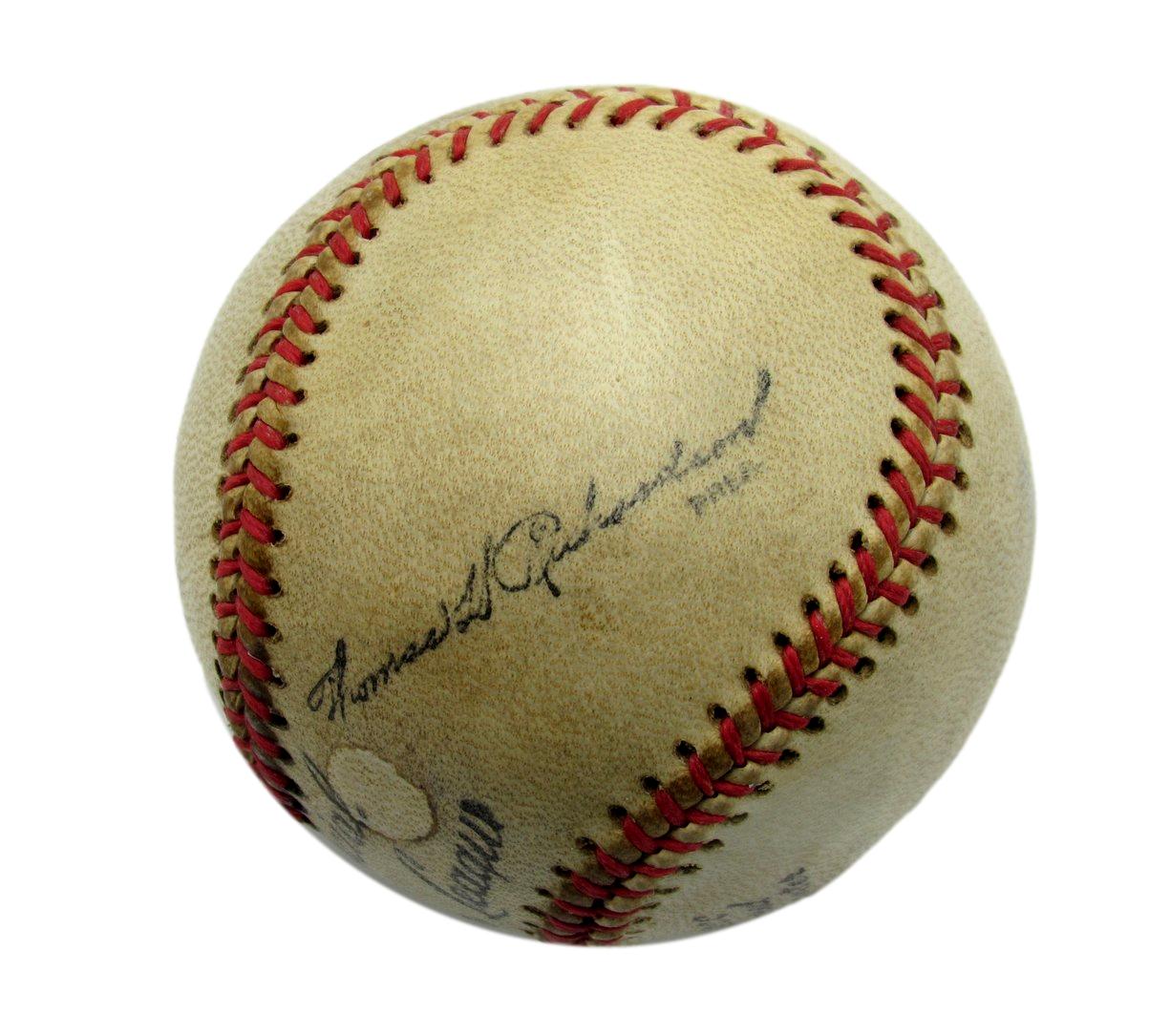 Connie Mack HOF A's Autographed/Signed OEL Sweet Spot Baseball JSA 186356