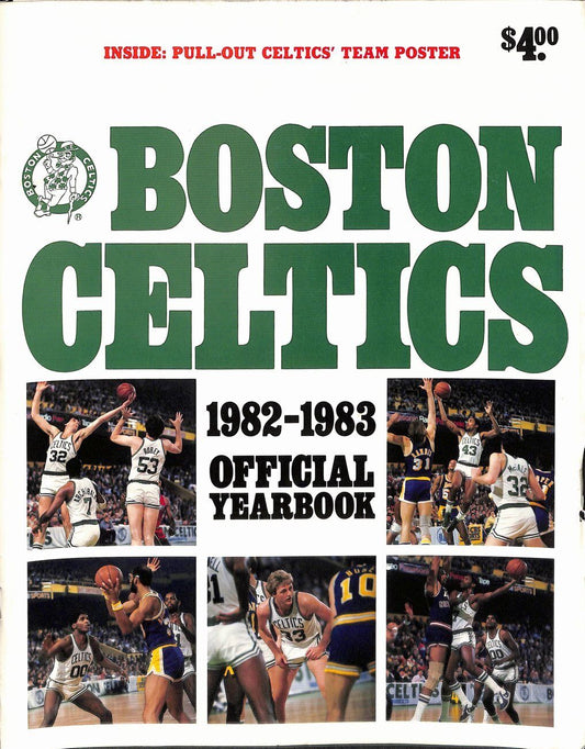 1982-83 Boston Celtics Official Basketball Yearbook Bird/Parrish Cover 181722