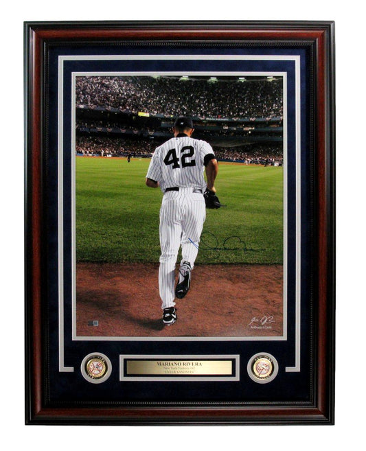 Mariano Rivera Enter Sandman Autographed 16x20 Yankees Photo Framed Steiner 8743