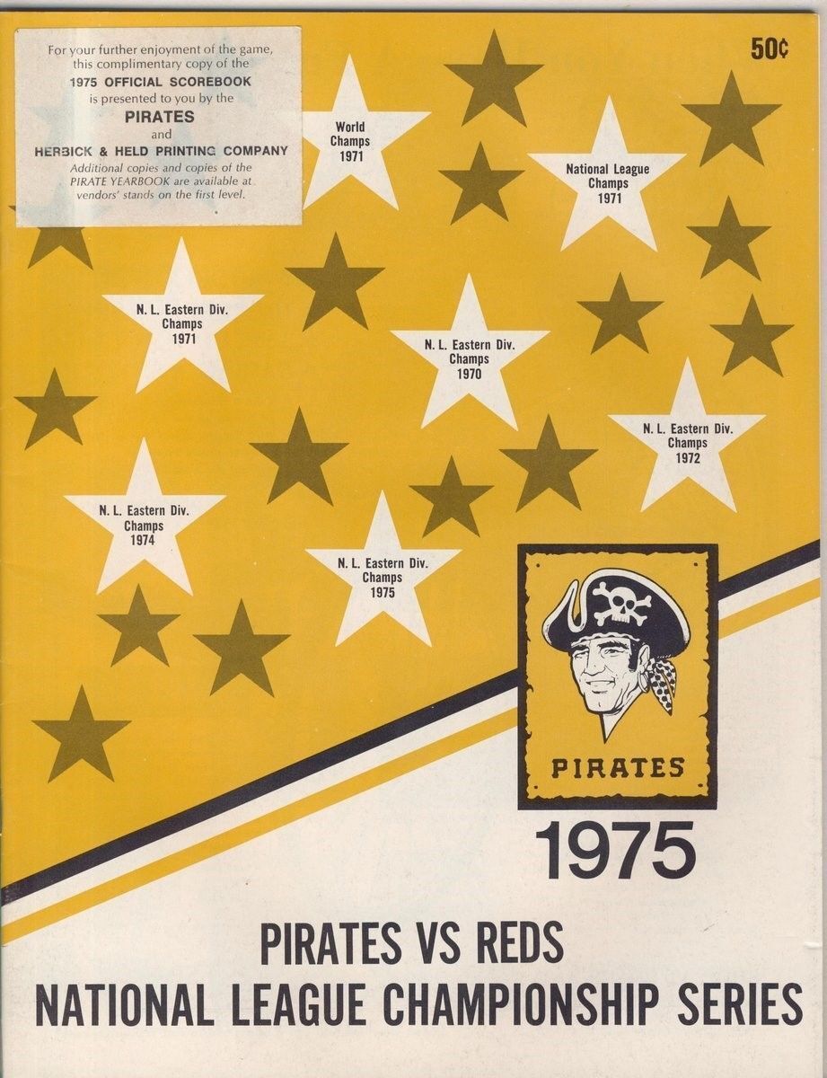 1975 NCLS Pirates V. Reds Official Baseball Program 128914