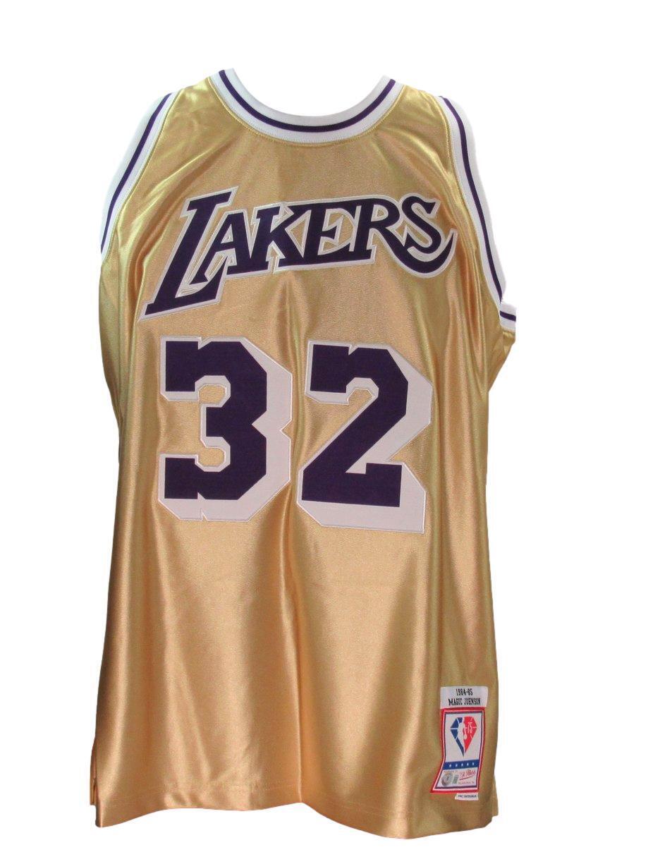 Magic Johnson HOF Autographed Mitchell & Ness Basketball Jersey Lakers Beckett