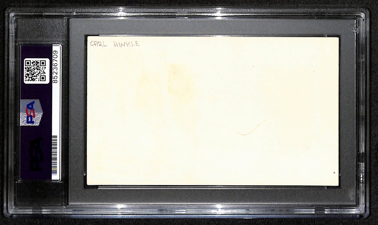 Carl Hinkle CFB HOF Signed/Auto 3x5 Index Card Vanderbilt PSA/DNA 189005