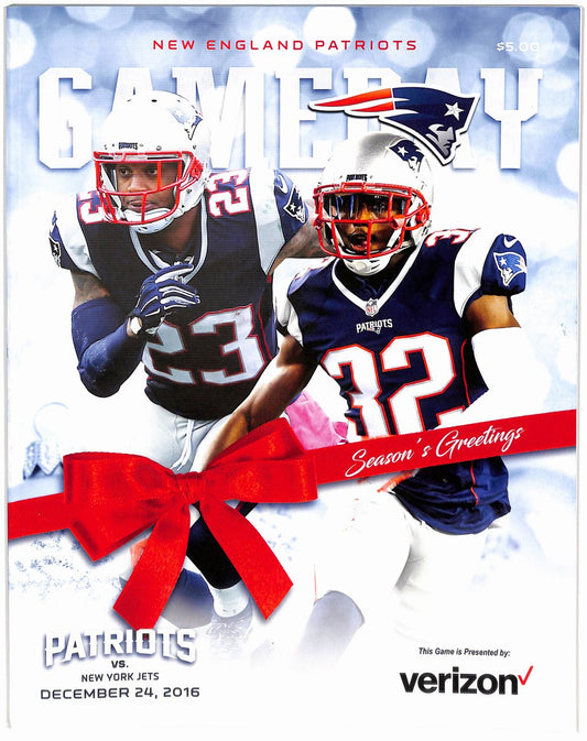 December 24 2016 New England Patriots vs. New York Jets Game Program 181764
