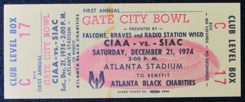 1974 Gate City Bowl Norfolk State Spartans vs. Tuskegee Tigers 12/21/74