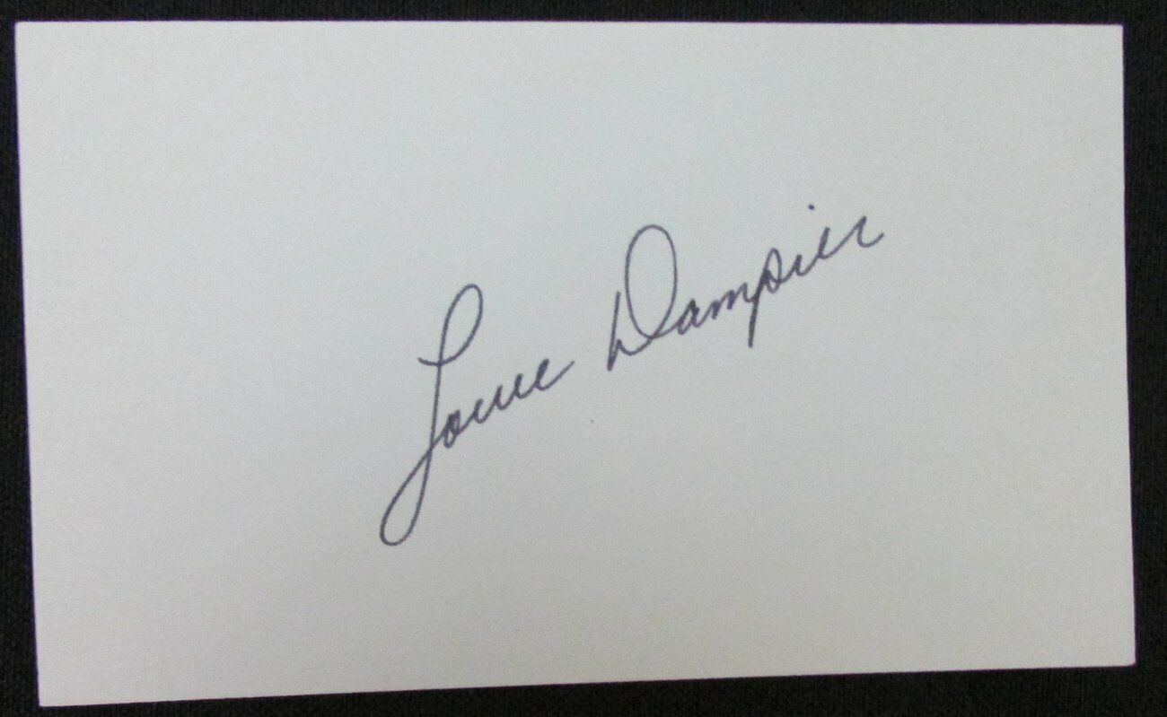 Louie Dampier Kentucky Colonels ABA Signed 3x5 Index Card 151114