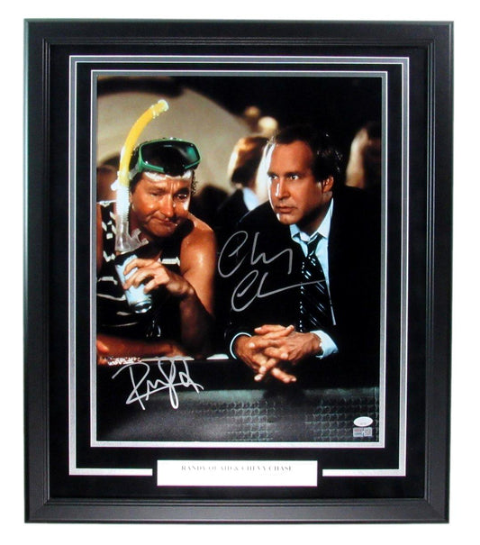 Randy Quaid/Chevy Chase Dual-Signed 16x20 Photo Vegas Vacation Framed JSA 193341