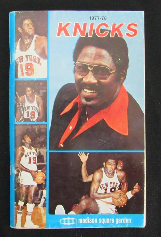 1977-78 New York Knicks Offical NBA Yearbook Willis Reed, Frazier, Monroe 181394