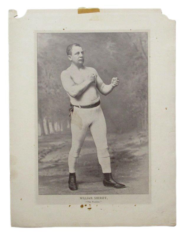 William Sheriff "The Prussian"  1895 Boxing Gladiators 11x15 Supplement Poster