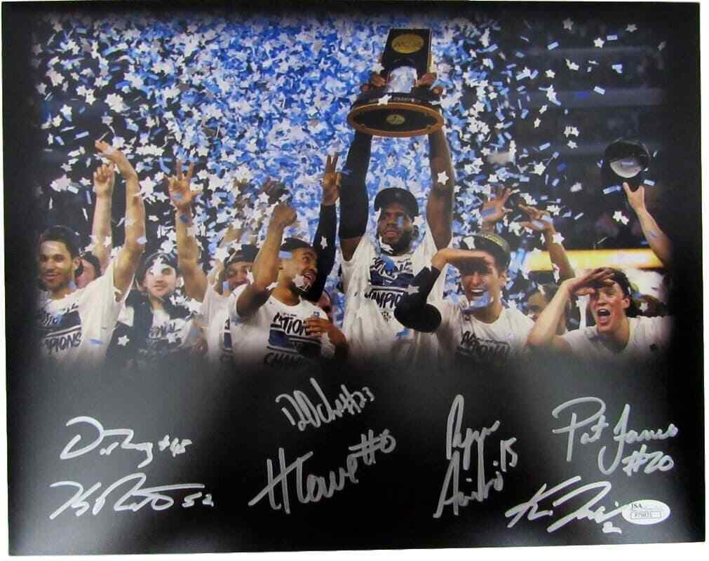 2016 Villanova National Champs Signed 11x14 inch Photo by 7 JSA 129924