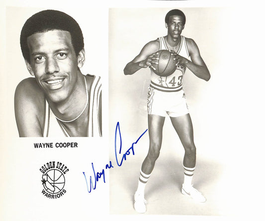 Wayne Cooper Warriors Vintage Team Issued Signed/Auto 8x10 Photo 189097