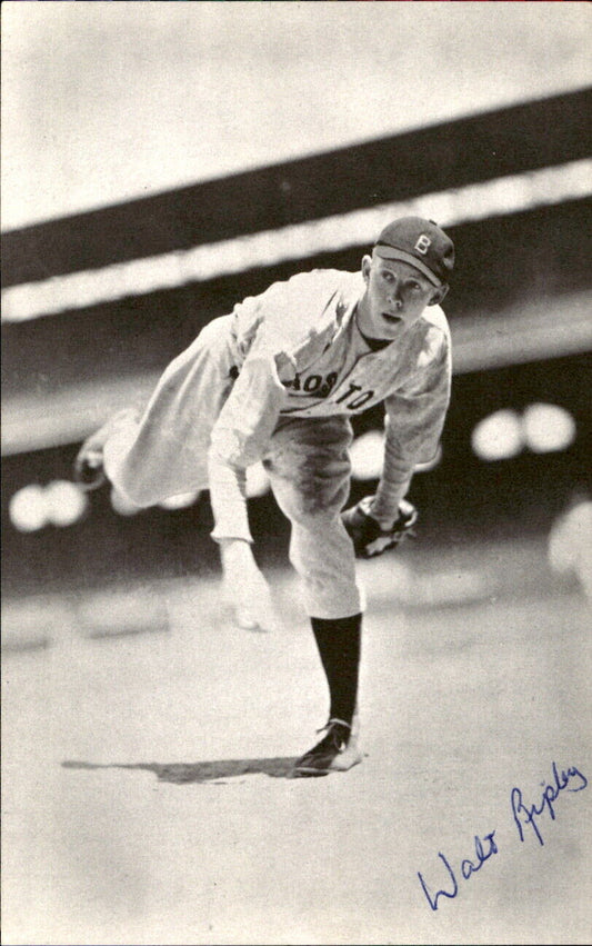 Walt Ripley Red Sox d. 1990 Signed/Autographed 3x5  Photo 178751