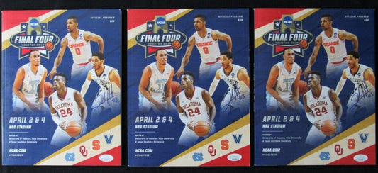 Lot of 3 Josh Hart Villanova Wildcats Signed 2016 NCAA Final4 Program JSA 181825