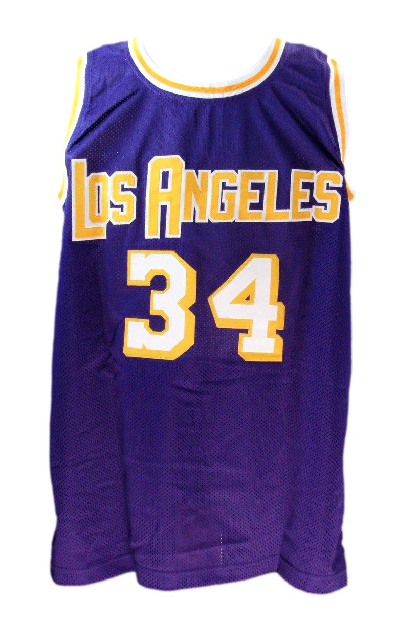 Shaquille O'Neal HOF Autographed Purple Custom Jersey Lakers Beckett 186800