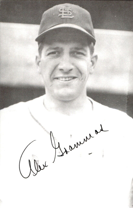 Alex Grammas St. Louis Cardinals Signed/Autographed 3x5  Photo 178405