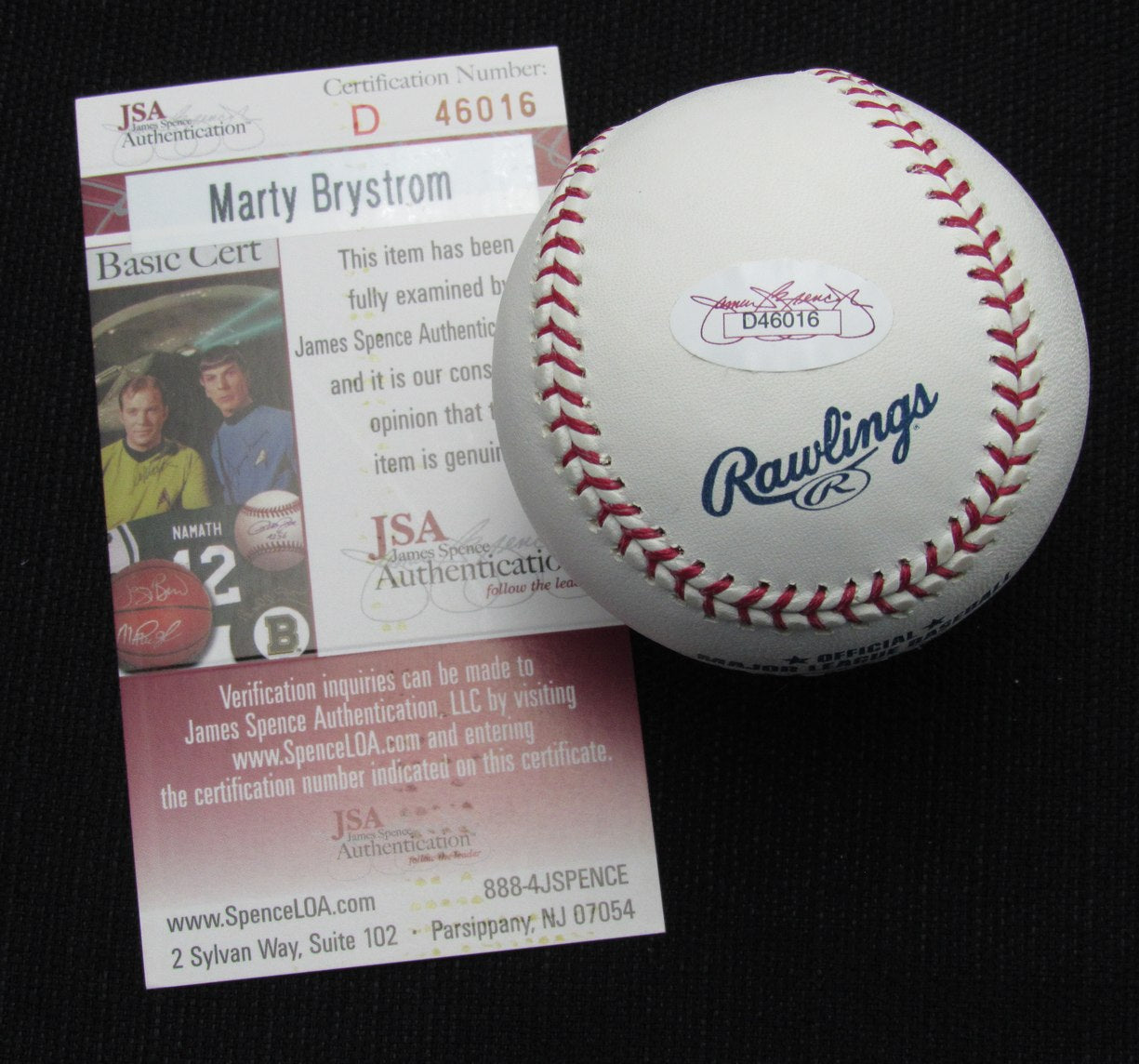 Marty Bystrom Signed/Auto Yankees 100th OML Baseball JSA 186758