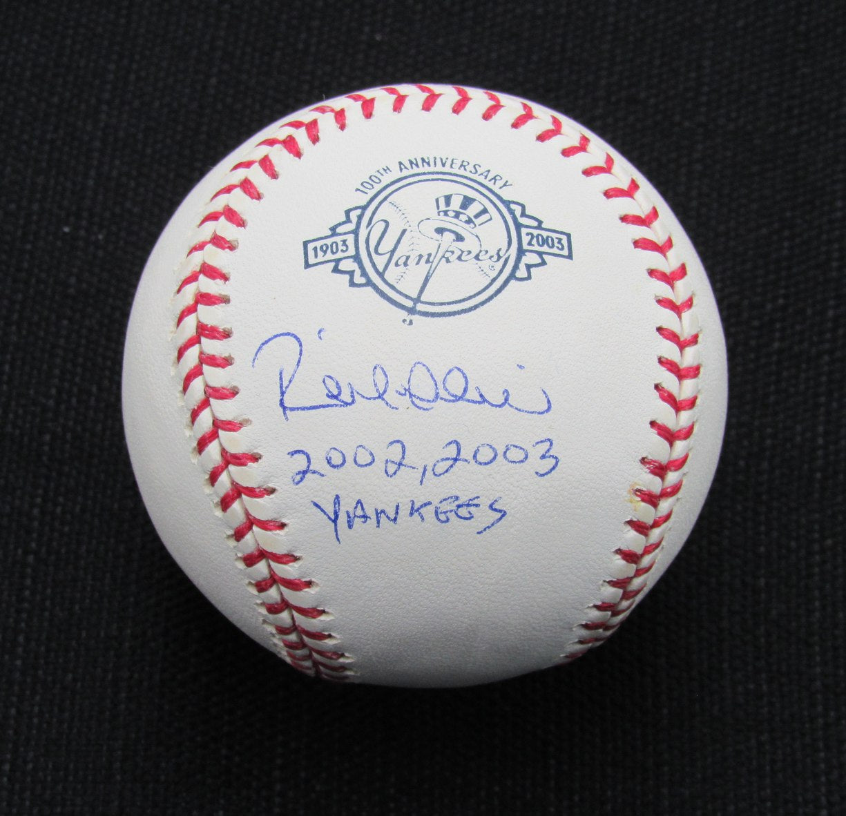 Raul Mondesi Signed/Auto Yankees 100th OML Baseball JSA  186732