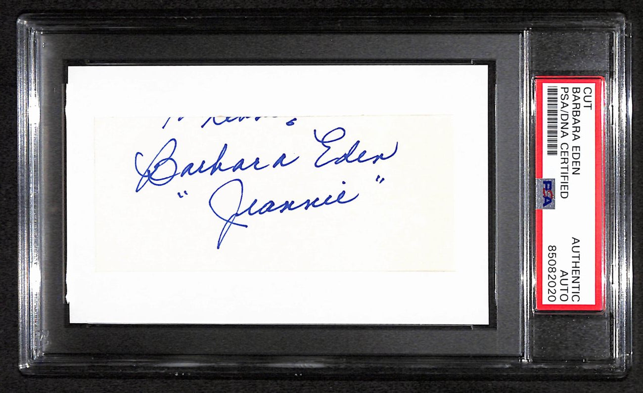 Barbara Eden Signed/Inscribed Cut on 3x5 Index Card Actress PSA/DNA 184257