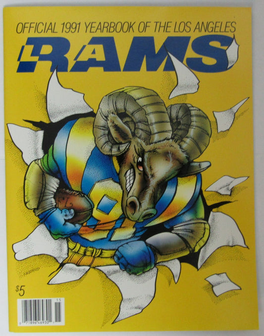 1991 Los Angeles Rams Football Official Yearbook 146035